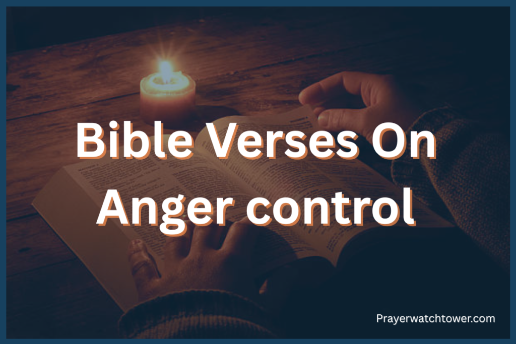 bible verses on anger control