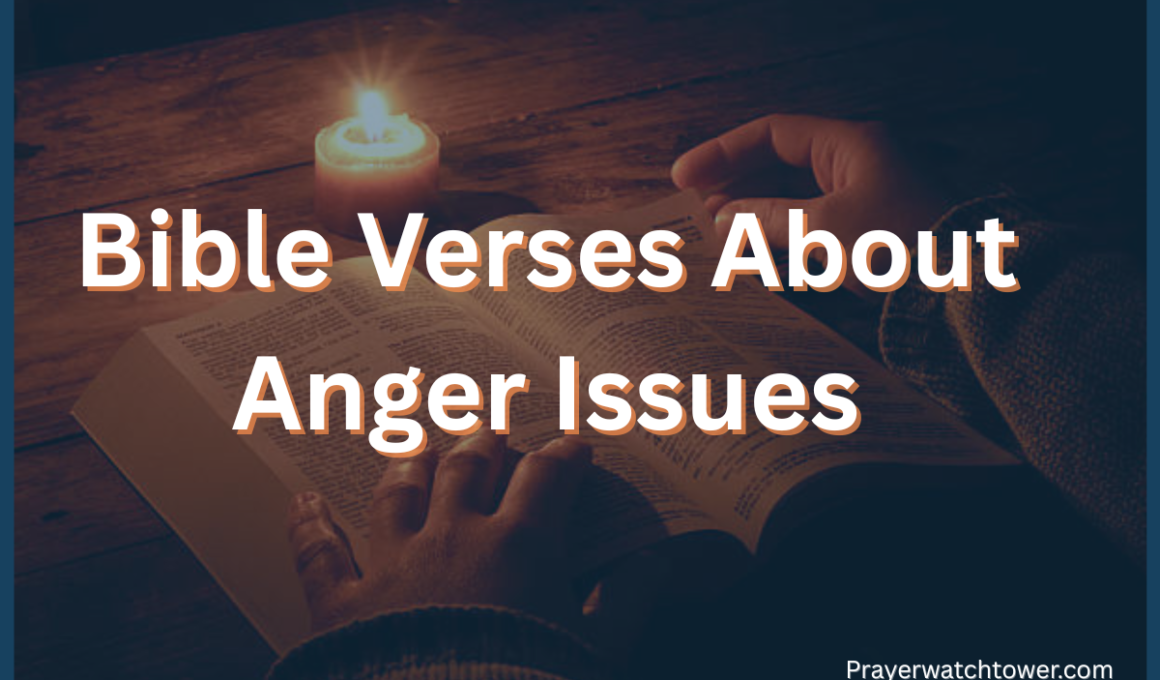 bible verses about anger issues