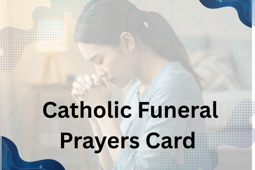 Catholic Funeral Prayers Card 