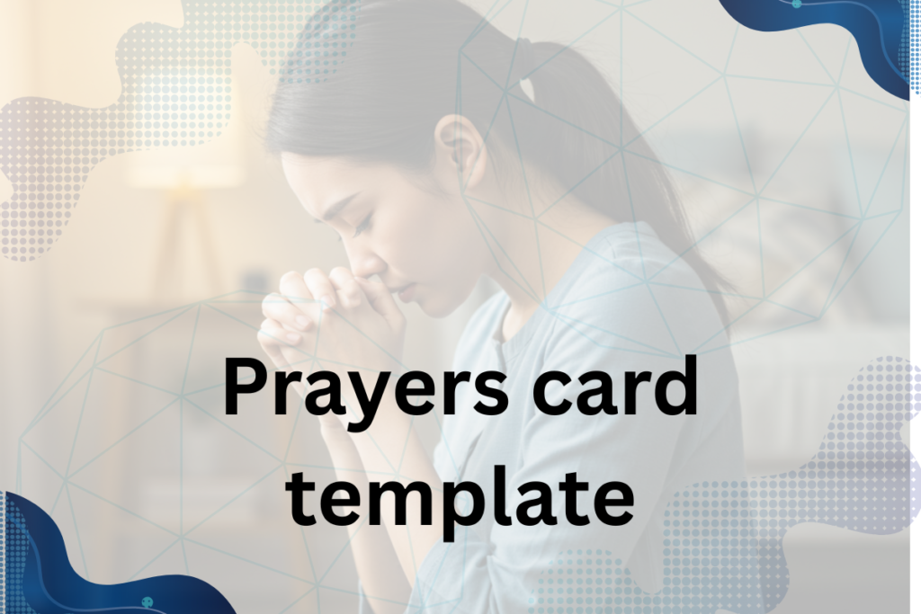 Prayers Card Template Prayers Card Template