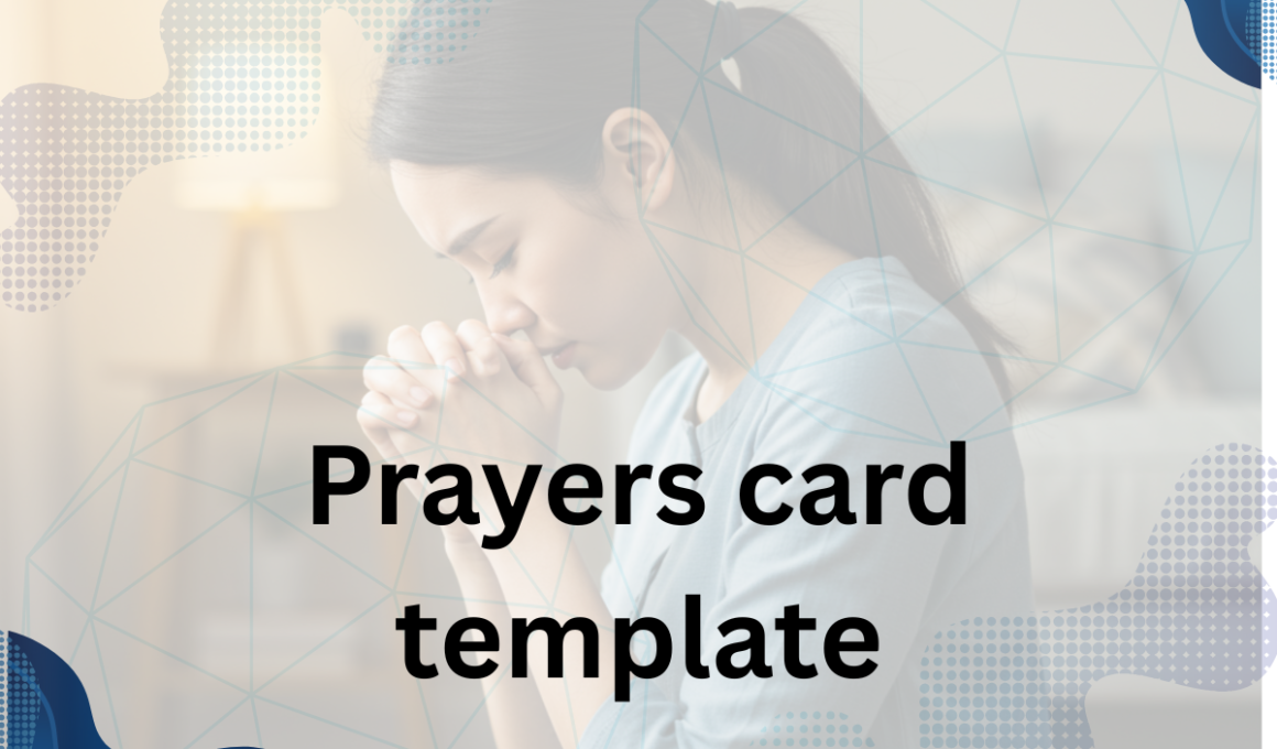 Prayers Card Template