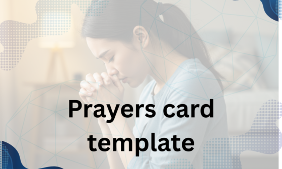 Prayers Card Template