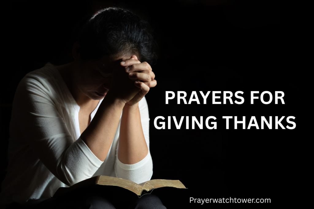 prayers for giving thanks