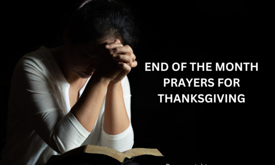 End of the month prayers for thanksgiving